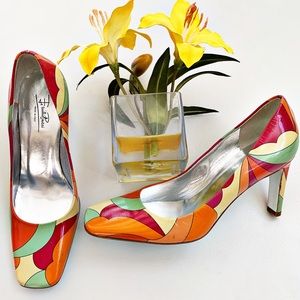 Vintage Emilio Pucci Square Toe Heels